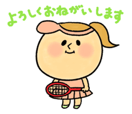 The tennis girl "LOVE" sticker #5437316