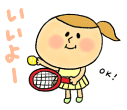 The tennis girl "LOVE" sticker #5437327