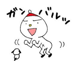 White child & White dog sticker #5437864