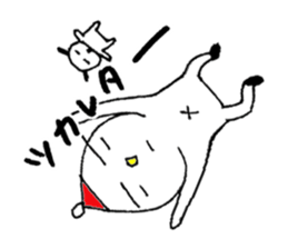 White child & White dog sticker #5437886