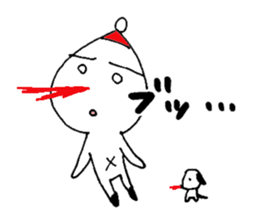 White child & White dog sticker #5437887