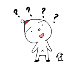 White child & White dog sticker #5437895