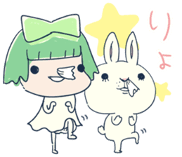 Tissue-chan&Koyori-chan by peco sticker #5437980