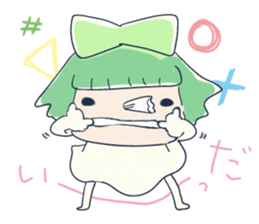 Tissue-chan&Koyori-chan by peco sticker #5437993