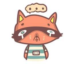 Raccoon Prisoner Gustav sticker #5438702