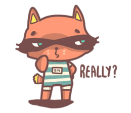 Raccoon Prisoner Gustav sticker #5438706