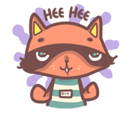 Raccoon Prisoner Gustav sticker #5438707