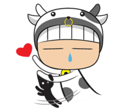 Crazy cow sticker #5439060