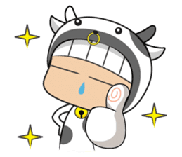 Crazy cow sticker #5439066