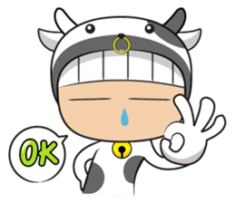 Crazy cow sticker #5439070