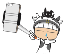 Crazy cow sticker #5439077