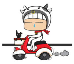 Crazy cow sticker #5439078