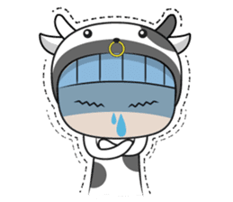 Crazy cow sticker #5439079