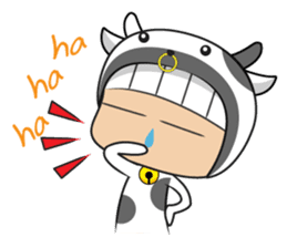 Crazy cow sticker #5439082
