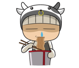 Crazy cow sticker #5439086