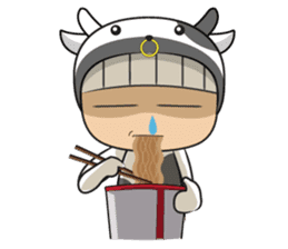 Crazy cow sticker #5439086