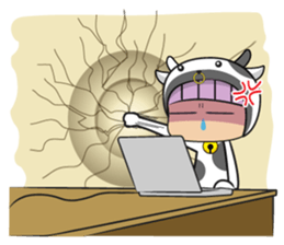 Crazy cow sticker #5439087