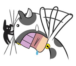 Crazy cow sticker #5439090