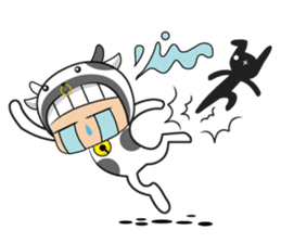 Crazy cow sticker #5439092