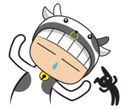Crazy cow sticker #5439095
