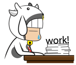 Crazy cow sticker #5439098