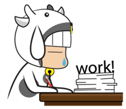 Crazy cow sticker #5439098