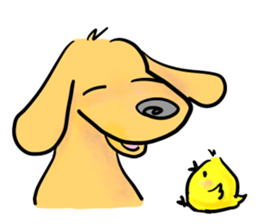 Lovely Friendship  'Dog and Chick' vol.1 sticker #5441771