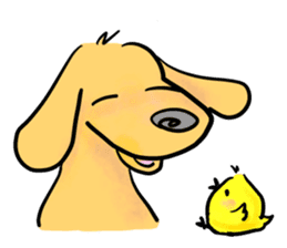 Lovely Friendship 'Dog and Chick' vol.1 sticker #5441771