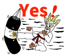legendary karate fighter, Goat hermit1 sticker #5442504