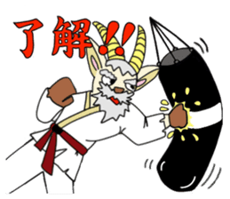 legendary karate fighter, Goat hermit1 sticker #5442524