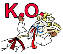 legendary karate fighter, Goat hermit1 sticker #5442528