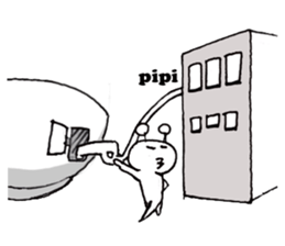 Alien ride to bowl sticker #5442552