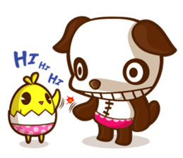 The Pandy Dog and Big Little Chick sticker #5444740