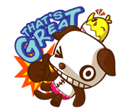The Pandy Dog and Big Little Chick sticker #5444741