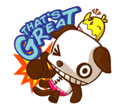The Pandy Dog and Big Little Chick sticker #5444741