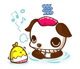 The Pandy Dog and Big Little Chick sticker #5444742