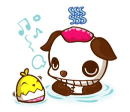 The Pandy Dog and Big Little Chick sticker #5444742