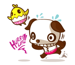 The Pandy Dog and Big Little Chick sticker #5444743