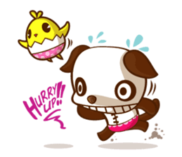 The Pandy Dog and Big Little Chick sticker #5444743
