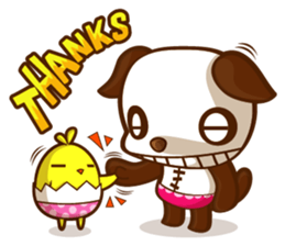 The Pandy Dog and Big Little Chick sticker #5444762