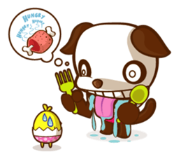 The Pandy Dog and Big Little Chick sticker #5444769