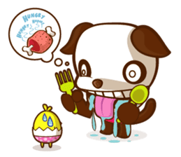 The Pandy Dog and Big Little Chick sticker #5444769