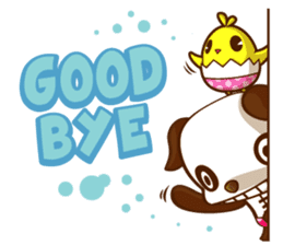 The Pandy Dog and Big Little Chick sticker #5444779