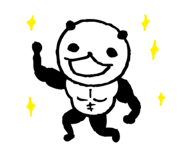 panda- Muscle MUKIMUKI - sticker #5446348