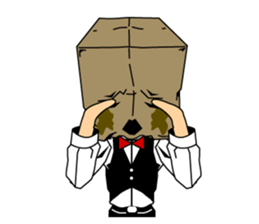 Paper Bag Gentleman sticker #5447423