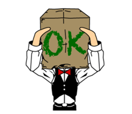 Paper Bag Gentleman sticker #5447424