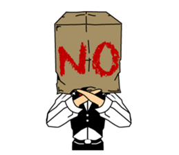 Paper Bag Gentleman sticker #5447425