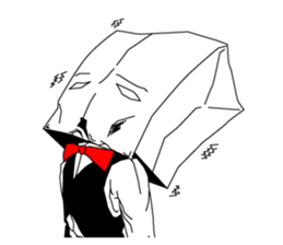 Paper Bag Gentleman sticker #5447442