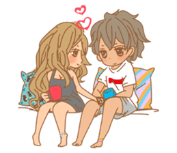 Girls Couple in Love sticker #5448672