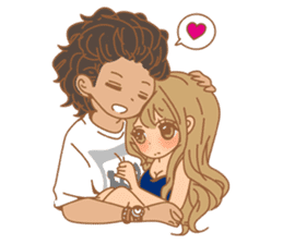 Girls Couple in Love sticker #5448688